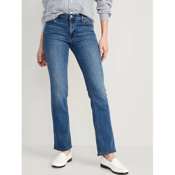 Old Navy Denim - Old Navy WOW Bootcut Jeans Womens 10 Short Blue Medium Wash Stretch NEW